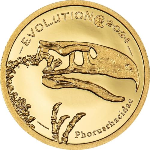 Power Coin Golden Aves Evolution of Life Goldmünze 1000 Togrog Mongolia 2024 von Power Coin