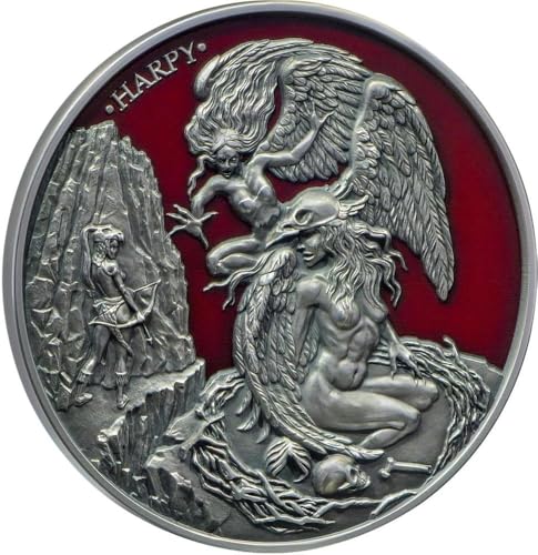 Power Coin Harpy Mythical Creatures 2 Oz Silber Münze 2000 Francs Cameroon 2024 von Power Coin