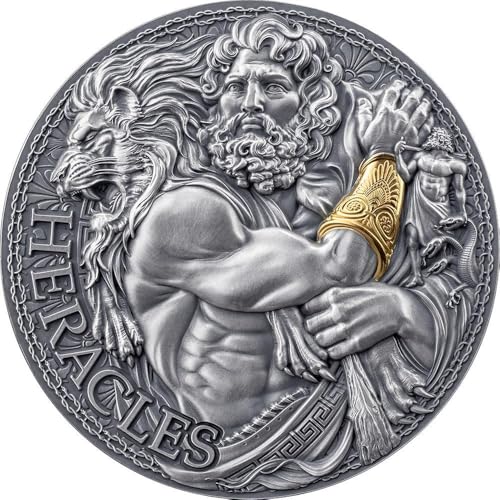 Power Coin Heracles Great Greek Mythology 2 Oz Silber Münze 2000 Francs Cameroon 2025 von Power Coin