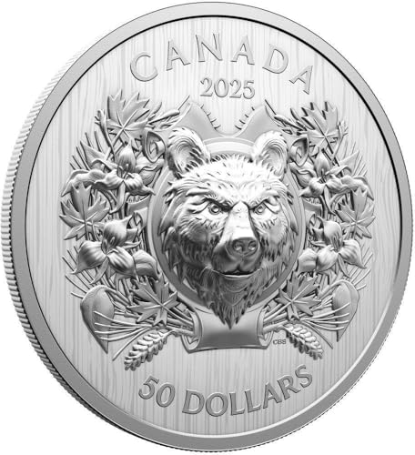 Power Coin Heraldic Bear Silber Münze 50$ Canada 2025 von Power Coin