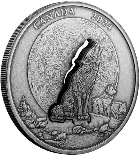 Power Coin Howling Wolf Silber Münze 30$ Canada 2024 von Power Coin