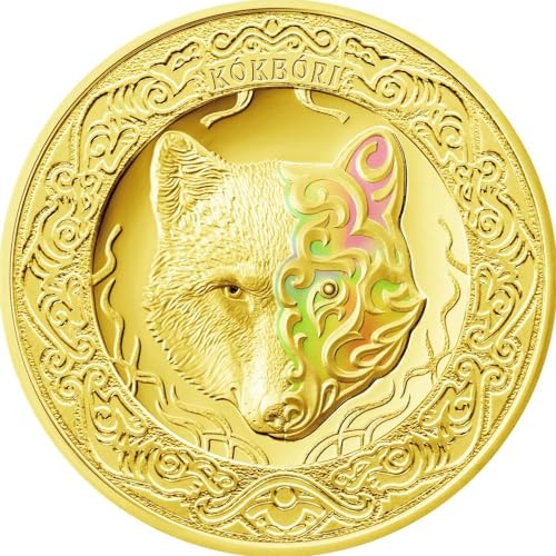 Power Coin Kokbori Sky Wolf Gold Münze 10 Tenge Kazakhstan 2023 von Power Coin