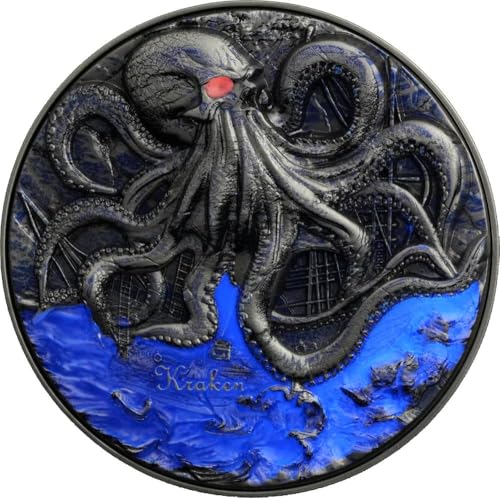 Power Coin Kraken 2 Oz Silber Münze 2000 Francs Cameroon 2025 von Power Coin