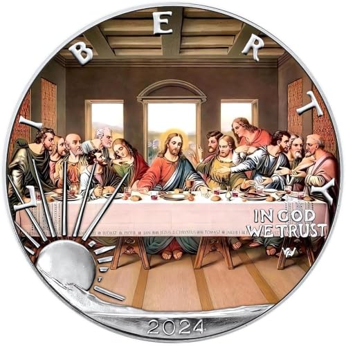 Power Coin Last Supper Walking Liberty Eagle 1 Oz Silber Münze 1$ Usa 2024 von Power Coin