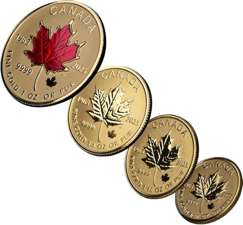 Power Coin Maple Leaf Fractional Set 4 Gold Münze Canada 2025 von Power Coin