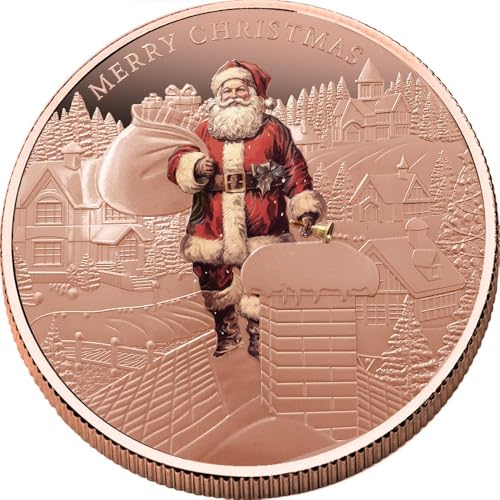 Power Coin Merry Christmas Santa 5 Oz Kupfer Münze 500 Francs Cameroon 2024 von Power Coin