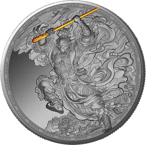 Power Coin Monkey King Li Yunzhong 2 Oz Silber Münze 1000 Francs Cameroon 2024 von Power Coin