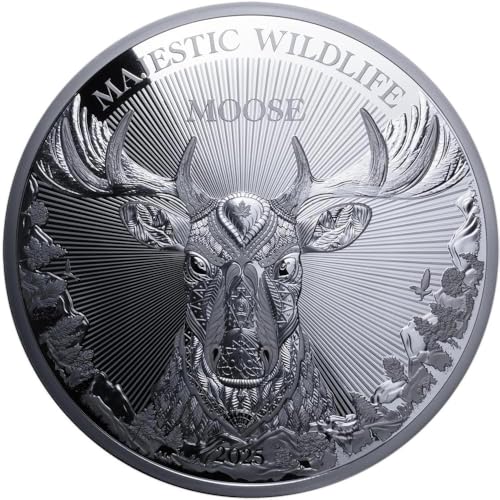 Power Coin Moose Majestic Wildlife 1 Kg Kilo Silber Münze 25$ Samoa 2025 von Power Coin