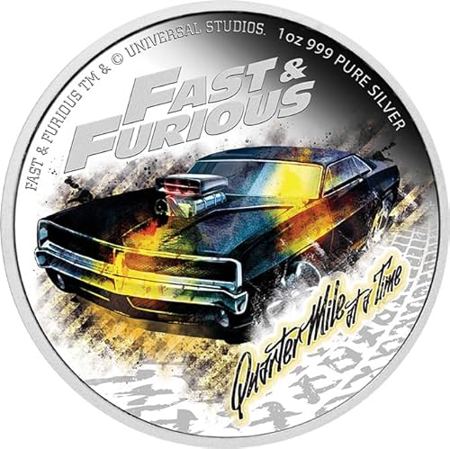 Power Coin Quarter Mile at A Time Fast and Furious 1 Oz Silber Münze 2$ Niue 2023 von Power Coin