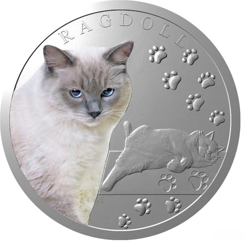 Power Coin Ragdoll Cat Breeds 1 Oz Silber Münze 1$ Niue 2025 von Power Coin