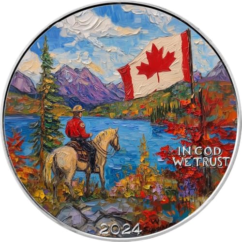 Power Coin Royal Canadian Mounted Police Canadart 1 Oz Silber Münze 1$ Usa 2024 von Power Coin