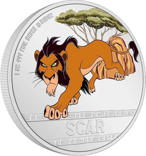 Power Coin Scar Lion King 30 Jahrestag 1 Oz Silber Münze 2$ Niue 2024 von Power Coin