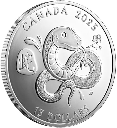 Power Coin Snake Lunar Year 1 Oz Silber Münze $15 Canada 2025 von Power Coin