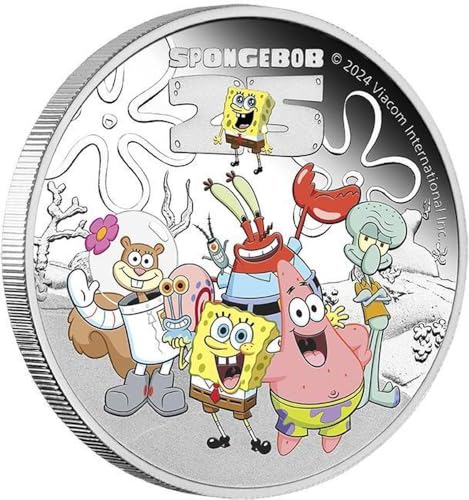 Power Coin Spongebob and Friends 1 Oz Silber Münze 1$ Tuvalu 2024 von Power Coin