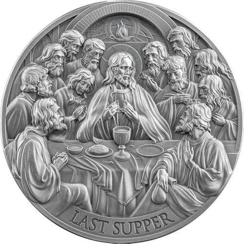 Power Coin The Last Supper Bible Stories 2 Oz Silber Münze 2000 Francs Cameroon 2025 von Power Coin