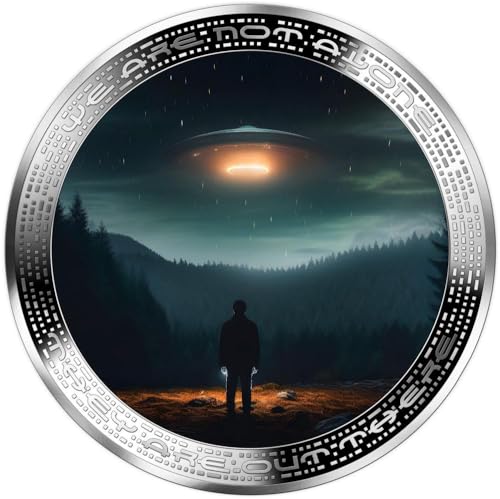 Power Coin UFO and Human In Wilderness We Are Not Alone 2 Oz Silber Münze 2000 Francs Cameroon 2025 von Power Coin