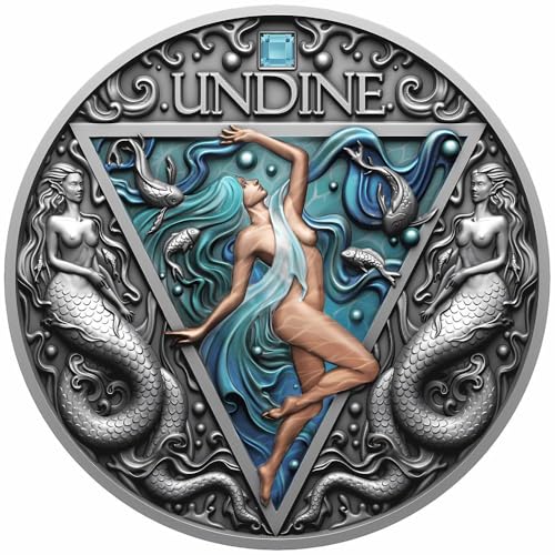 Power Coin Undine Four Elementals 2 Oz Silber Münze 2000 Francs Cameroon 2024 von Power Coin