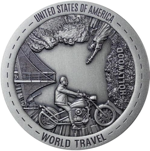 Power Coin United States World Travel 1 Oz Silber Münze 2$ Niue 2024 von Power Coin