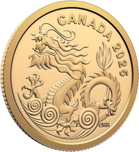 Power Coin Water Dragon Gold Münze 8$ Canada 2025 von Power Coin