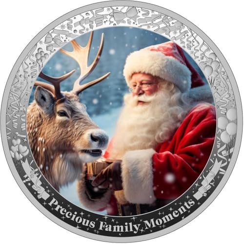 Power Coin Xmas Precious Family Moments 1 Oz Silber Münze 1000 Francs Cameroon 2024 von Power Coin