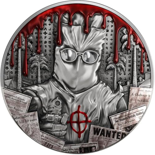 Power Coin Zodiac Killer True Crime 2 Oz Silber Münze 10000 Francs Chad 2025 von Power Coin