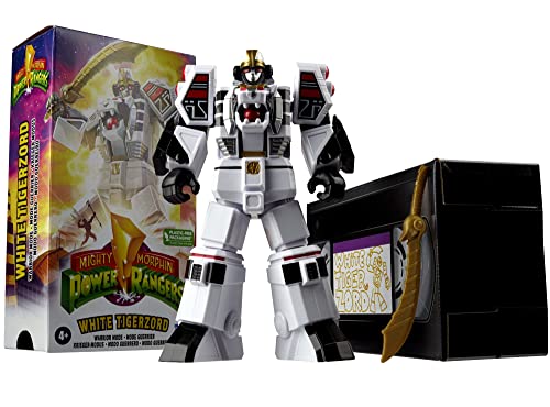 Mighty Morphin Power Rangers Megazord 17,8 cm klassisches Figurensammler-Set (weißer Tigerzord) von Power Rangers