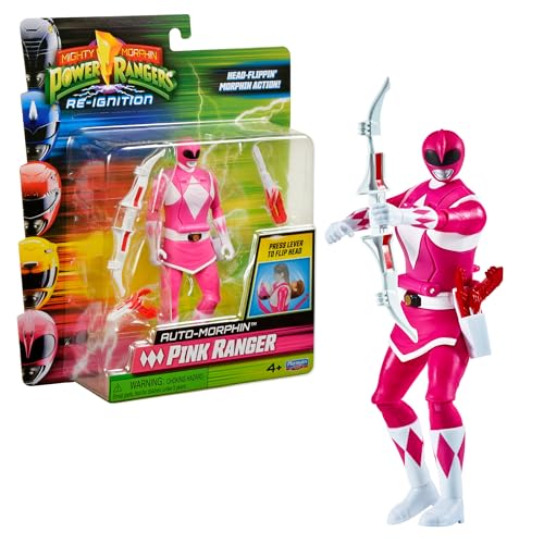 Power Rangers - Auto-Morphin, 2-in-1-Figur mit Gelenken, 15 cm, Ranger Rosa – Kim, für Kinder ab 4 Jahren, PWG075 Power Rangers - Auto-Morphin, 2-in-1-Figur mit Gelenken, 15 cm, Ranger Rosa – Kim, für Kinder ab 4 Jahren, PWG075 von Power Rangers