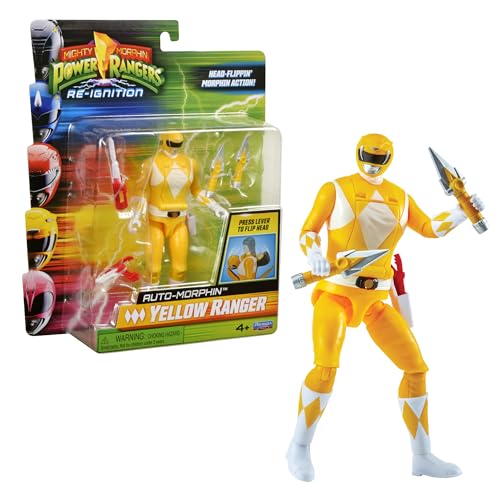 Power Rangers - Auto-Morphin, 2-in-1-Figur mit Gelenken, 15 cm, gelber Ranger – Trini Kwan, für Kinder ab 4 Jahren, PWG071 Power Rangers - Auto-Morphin, 2-in-1-Figur mit Gelenken, 15 cm, gelber Ranger – Trini Kwan, für Kinder ab 4 Jahren, PWG071 von Power Rangers