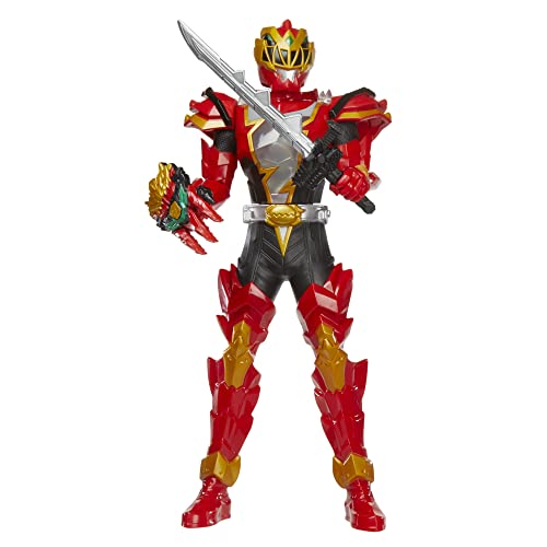 Power Rangers Dino Fury Spiralschlag Roter Ranger, 30 cm große elektronische Action-Figur mit 2 Accessoires, ab 4 Jahren von Power Rangers