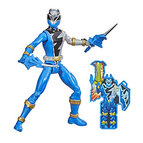 Power Rangers Dino Fury Blue Ranger 6-Inch Action Figure Toy Inspired by TV Show with Dino Fury Key and Weapon Accessories for Ages 4 and Up von Power Rangers