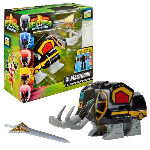 Power Rangers - Kollektion Megazord, Zords mit Gelenken, kombinierbar, Figur, 20 cm, Modell Mastodon Dinozord, für Kinder ab 4 Jahren, PWG002 Power Rangers - Kollektion Megazord, Zords mit Gelenken, kombinierbar, Figur, 20 cm, Modell Mastodon Dinozord, für Kinder ab 4 Jahren, PWG002 von Power Rangers
