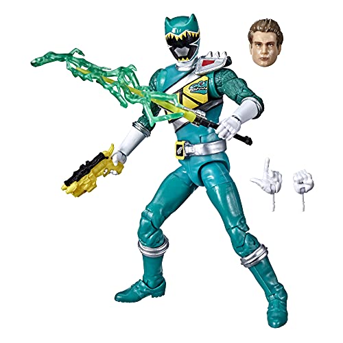 Power Rangers Lightning Collection Dino Charge Green Ranger 15,2 cm Premium Sammelfigur Actionfigur Spielzeug mit Zubehör, ab 4 Jahren, RXZER23, Cranberry von Power Rangers