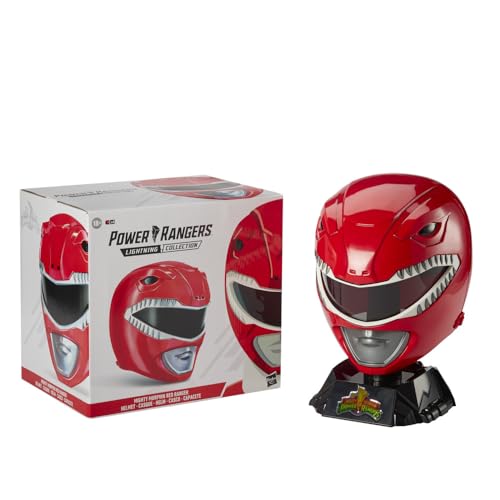 Power Rangers Lightning Collection Mighty Morphin Red Ranger Premium Sammlerhelm Vollmaßstab für Display, Rollenspiele, Cosplay, no Color von Power Rangers