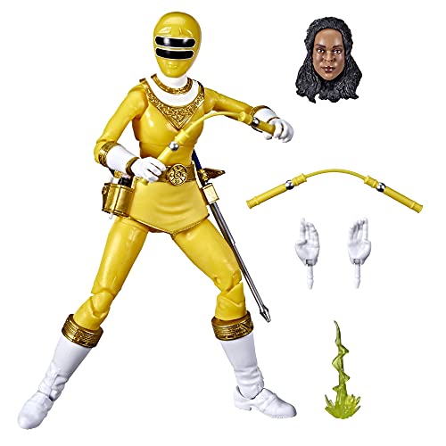 Power Rangers Lightning Collection Zeo Yellow Ranger 15,2 cm Premium Sammelfigur Actionfigur Spielzeug mit Zubehör, Kinder ab 4 Jahren, RXZER23, Cranberry von Power Rangers