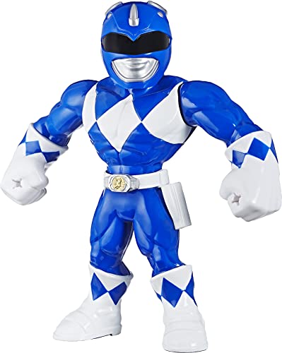 Power Rangers Playskool Heroes Mega Mighties 25 cm große Blauer Ranger Figur, Spielzeuge zum Sammeln, Kinder ab 3 Jahren von Power Rangers