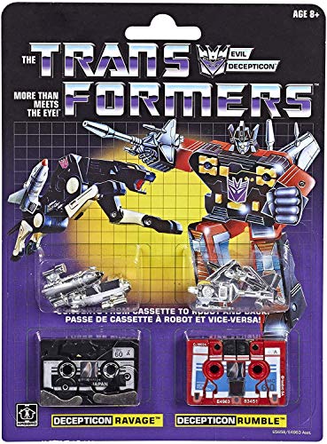 Transformers: Vintage G1 Cassette 2-Pack Decepticons Ravage and Rumble Collectible Figures von Power Rangers