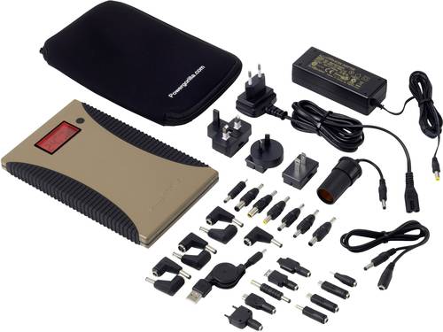 Power Traveller Powergorilla Tactical Powerbank 24000 mAh LiPo USB-A Sand Outdoor, Statusanzeige von Power Traveller