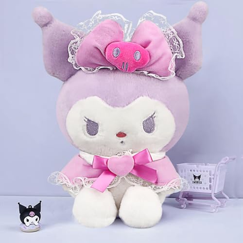 Kuromi Plush, Kuromi Plüsch Kuscheltier, 20cm Kawaii Plüschtiere für Kinder, Kuromi Plüschtier Merch, Anime Cute Plushies Spielzeug für Mädchen von Powmag