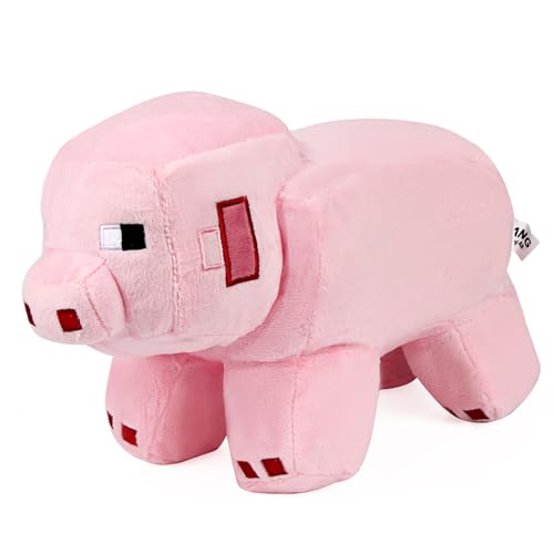 Powmag Schwein Kuscheltier, 28 cm Plüschtier, Plüsch Kuscheltier Anime Puppe, Plüschtier für Mädchen, Flauschiges Stofftier zum Spielen, Kuscheln, Gemütliches Schmusetier, Rosa von Powmag