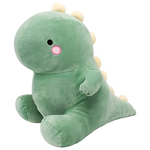 Poywuo Dinosaurier Plüschtier Stofftier Kuscheltier Plüsch Kissen Puppe Kuschelkissen Stofftierpuppe Dekokissen Weihnachten Geburtstag Geschenke für Jungen Mädchen Kinder(Grün-35CM) von Poywuo