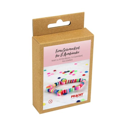 Pracht Creatives Hobby 5885-00021 - Schmuckset Fimoperlen, Blüte, Bastelset für 8 Armbänder von Pracht Creatives Hobby