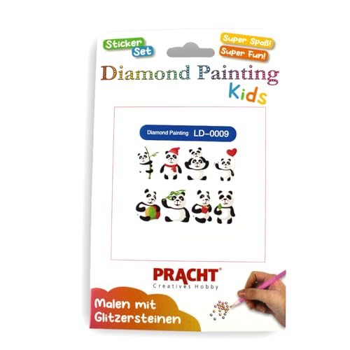 Pracht Creatives Hobby 6035-25161 Diamond Painting Stickerset, Motiv Panda, Bastelset zum Gestalten von Aufklebern mit Glitzersteinchen, für Kinder ab 5 Jahren Pracht Creatives Hobby 6035-25161 Diamond Painting Stickerset, Motiv Panda, Bastelset zum Gestalten von Aufklebern mit Glitzersteinchen, für Kinder ab 5 Jahren von Pracht Creatives Hobby