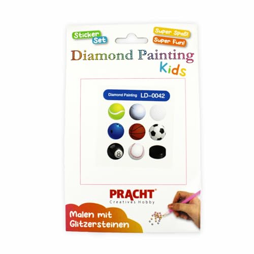 Pracht Creatives Hobby 6035-25221 Diamond Painting Stickerset, Motiv Bälle, Bastelset zum Gestalten von Aufklebern mit Glitzersteinchen, für Kinder ab 5 Jahren Pracht Creatives Hobby 6035-25221 Diamond Painting Stickerset, Motiv Bälle, Bastelset zum Gestalten von Aufklebern mit Glitzersteinchen, für Kinder ab 5 Jahren von Pracht Creatives Hobby