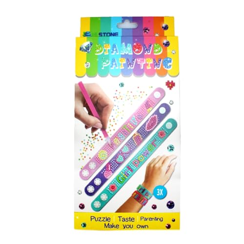 Pracht Creatives Hobby 6048-20041 Diamond Painting Armbänder, 3 Stück, Bastelset zum Gestalten eines persönlichen Armbandes mit Glitzersteinchen, für Kinder ab 5 Jahren Pracht Creatives Hobby 6048-20041 Diamond Painting Armbänder, 3 Stück, Bastelset zum Gestalten eines persönlichen Armbandes mit Glitzersteinchen, für Kinder ab 5 Jahren von Pracht Creatives Hobby