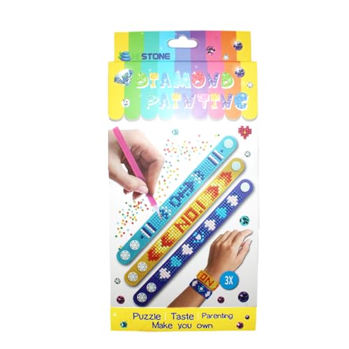 Pracht Creatives Hobby 6048-20061 Diamond Painting Armbänder, 3 Stück, Bastelset zum Gestalten eines persönlichen Armbandes mit Glitzersteinchen, für Kinder ab 5 Jahren Pracht Creatives Hobby 6048-20061 Diamond Painting Armbänder, 3 Stück, Bastelset zum Gestalten eines persönlichen Armbandes mit Glitzersteinchen, für Kinder ab 5 Jahren von Pracht Creatives Hobby