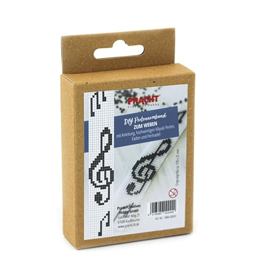Pracht Creatives Hobby5884-00041 - DIY Bastelset zum Gestalten eines Perlenarmbands, mit kristallenen und schwarzen Miyuki-Perlen, Gesamtgröße ca. 17 x 2,5 cm Pracht Creatives Hobby5884-00041 - DIY Bastelset zum Gestalten eines Perlenarmbands, mit kristallenen und schwarzen Miyuki-Perlen, Gesamtgröße ca. 17 x 2,5 cm von Pracht Creatives Hobby