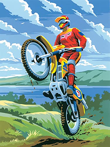 Royal Brush - Malen nach Zahlen - 4670-30011 - Junior "Motocross", DIY Bild ca. 33 x 24 cm groß, inkl. 7 Acryl-Farben, Pinsel und bedrucktem Malkarton, für Anfänger und Kinder ab 8 Jahre Royal Brush - Malen nach Zahlen - 4670-30011 - Junior "Motocross", DIY Bild ca. 33 x 24 cm groß, inkl. 7 Acryl-Farben, Pinsel und bedrucktem Malkarton, für Anfänger und Kinder ab 8 Jahre von Pracht Creatives Hobby
