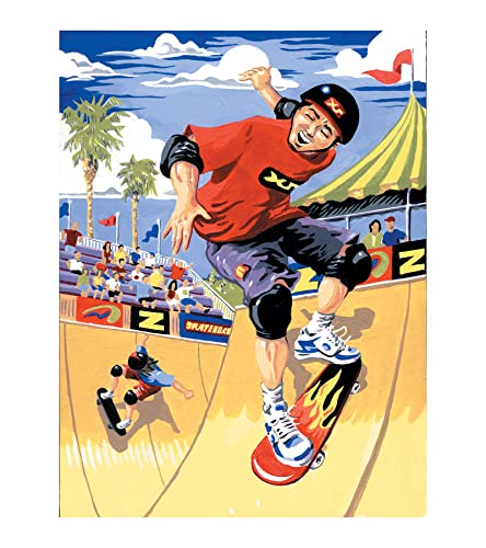 Royal & Langnickel - Malen nach Zahlen Junior Skateboarder, enthält Farben und Pinsel, für Erwachsene und Kinder ab 8 Jahren von Pracht Creatives Hobby