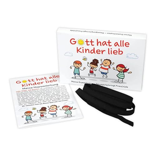 Praisent Gummitwist Gummihops Gott hat alle Kinder lieb mit Anleitung als kleines Geschenk für Kinder von Praisent