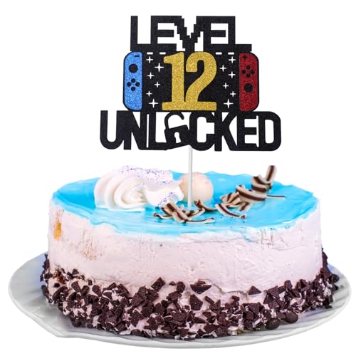 Prasacco Tortenaufsatz zum 12. Geburtstag, Gaming-Kuchenaufsatz, personalisierbar, Happy Birthday-Kuchenaufsatz, Dekoration, Geburtstagsspiel, Partyzubehör für Kinder und Jungen Prasacco Tortenaufsatz zum 12. Geburtstag, Gaming-Kuchenaufsatz, personalisierbar, Happy Birthday-Kuchenaufsatz, Dekoration, Geburtstagsspiel, Partyzubehör für Kinder und Jungen von Prasacco